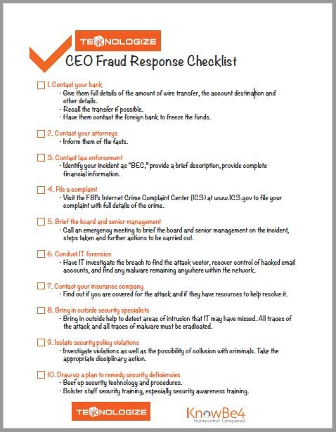 Incident Response Checklist